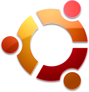 logo de Ubuntu  tres personas cogidas de la mano en círculo